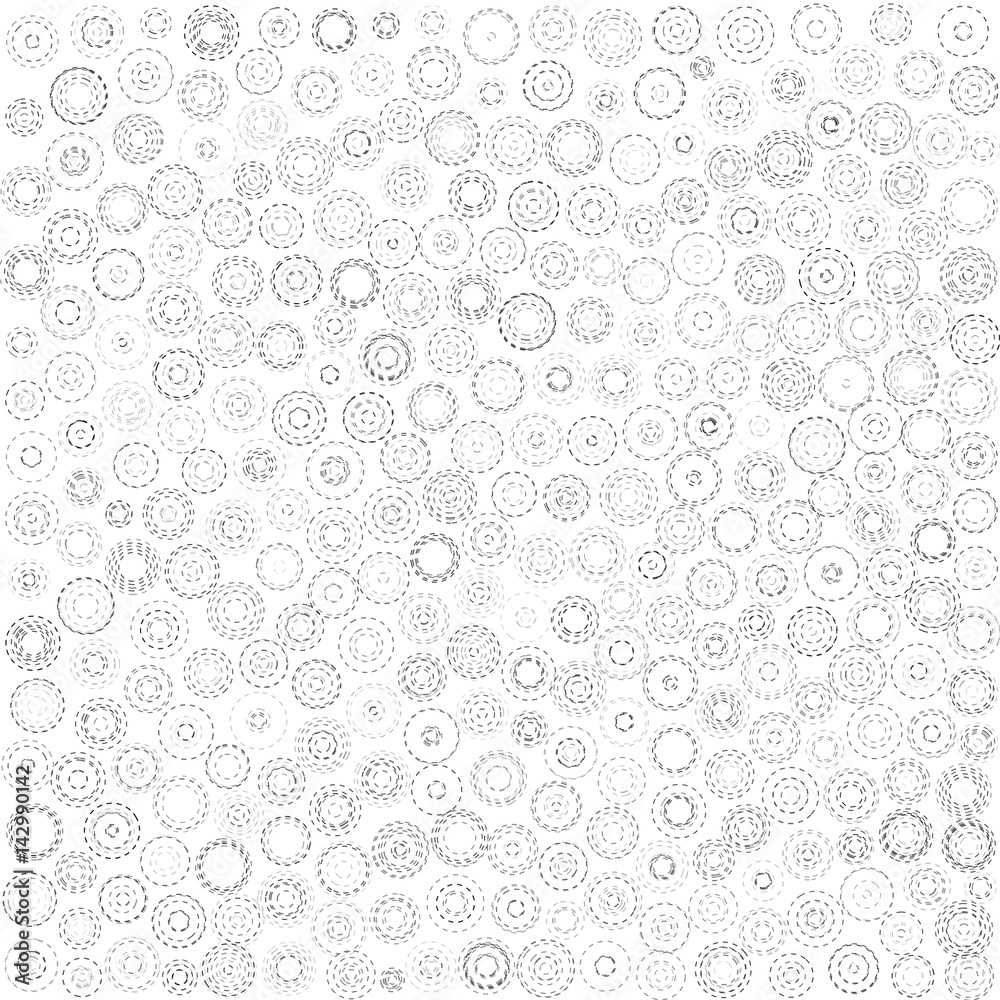 Abstract background from different circles. Random linear spheres. Vector illustration