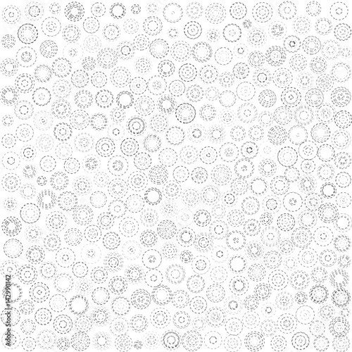 Abstract background from different circles. Random linear spheres. Vector illustration