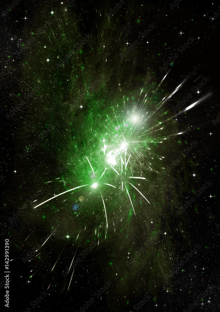 galaxy in a free space galaxy in a free space