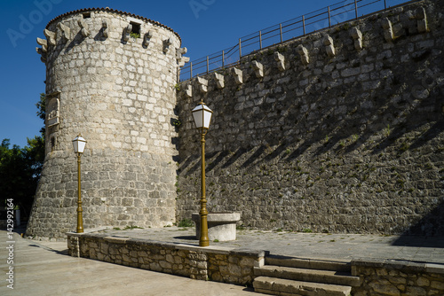 Ancient castle old European coast
