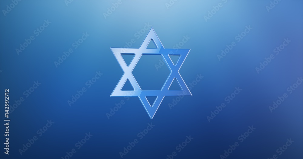 Star of David Blue 3d Icon