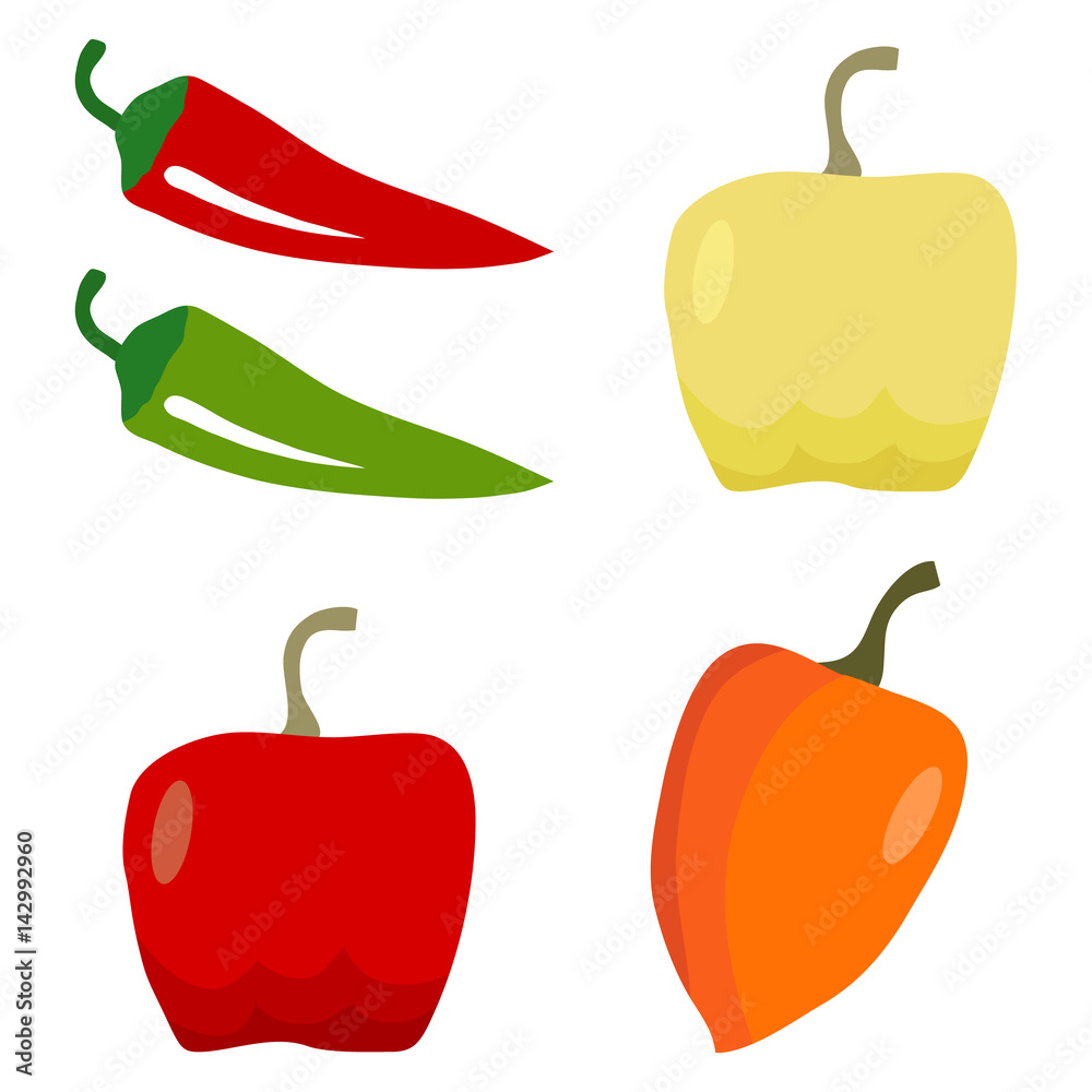 A set of vegetables A set of vegetables
