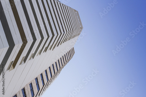 Modern building, Modern office building with blue sky.