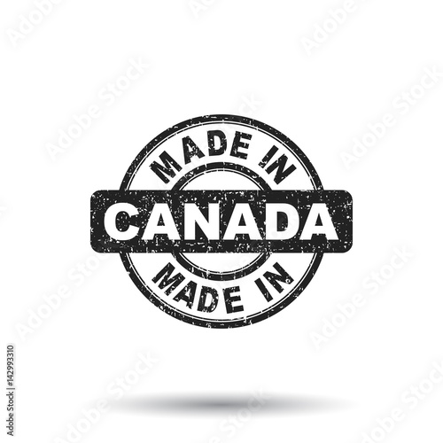 Made in Canada stamp. Vector illustration on white background