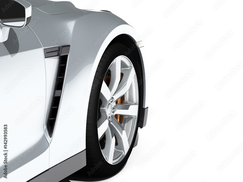 3D rendering brandless car part illustration