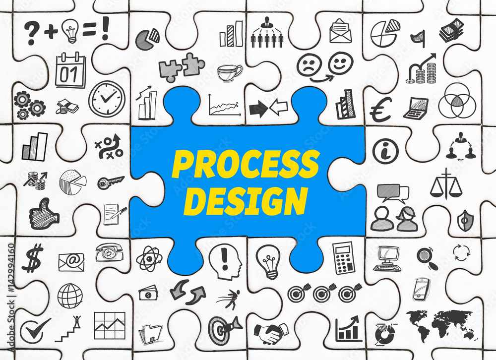 Process Design / Puzzle mit Symbole