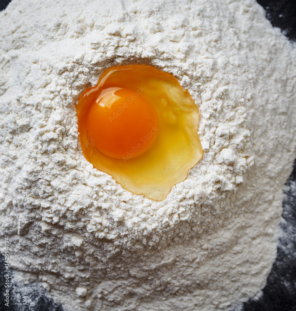 Flour and egg