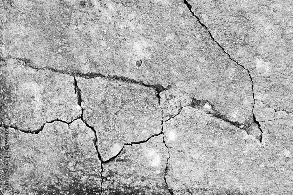 Naklejka premium Crack white concrete texture background.