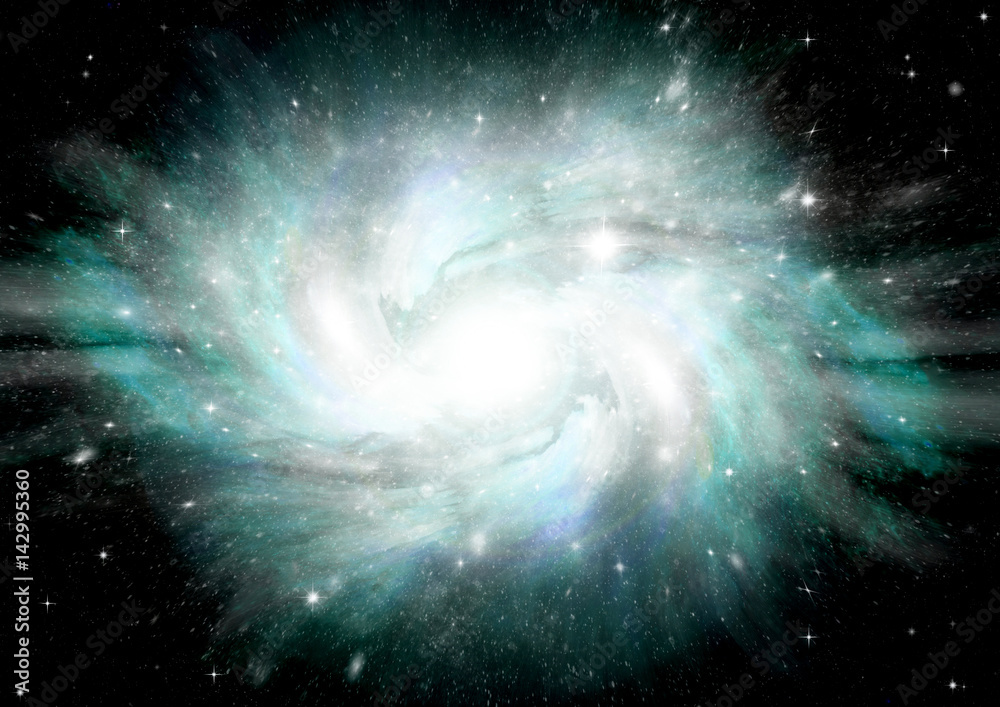 galaxy in a free space