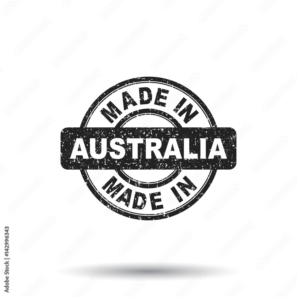 Made in Australia stamp. Vector illustration on white background