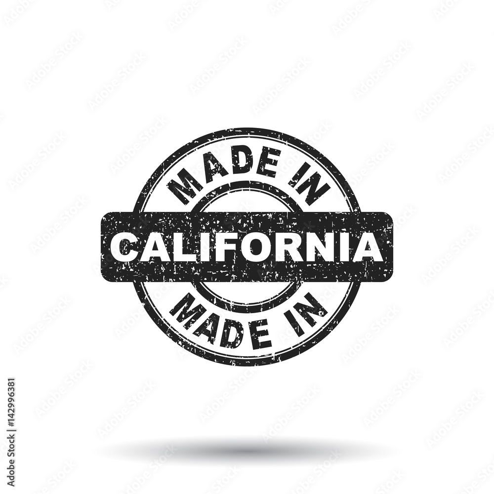 Fototapeta premium Made in California stamp. Vector illustration on white background