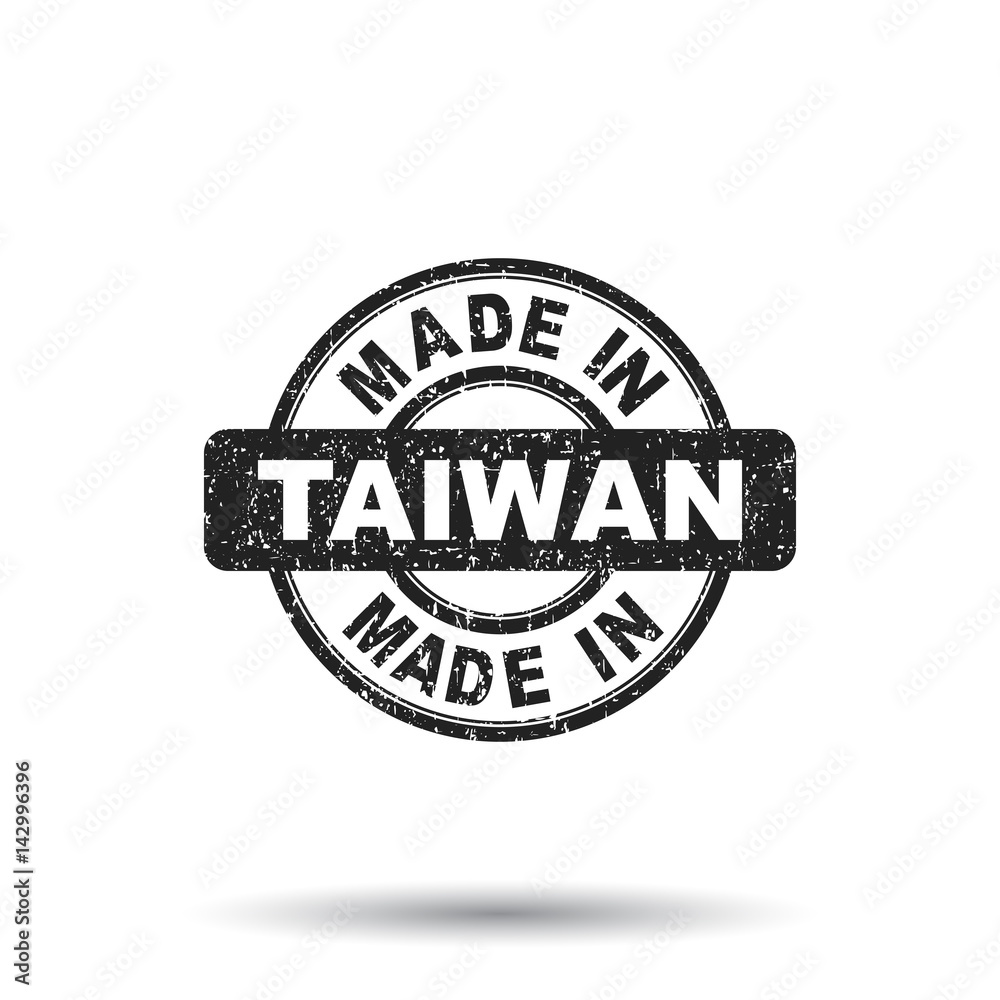 Obraz premium Made in Taiwan stamp. Vector illustration on white background