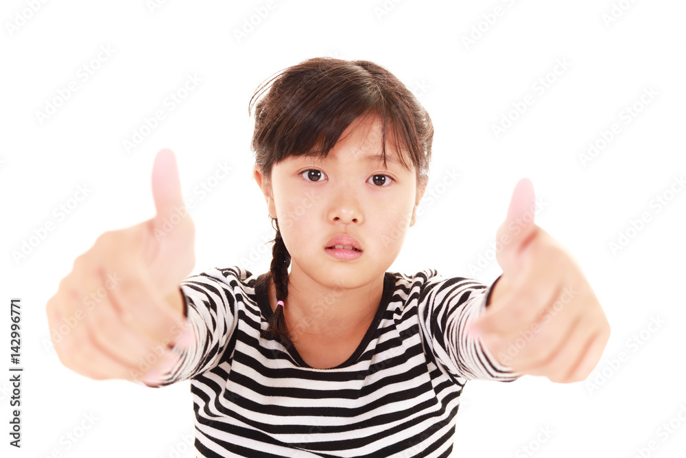 ガッツポーズの女の子 ガッツポーズの女の子