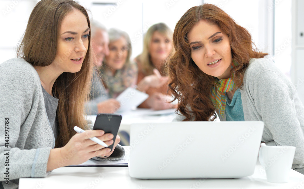 Team of businessmen working together Team of businessmen working together
