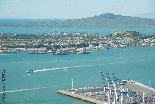 Rangitoto Island the largest shield volcano in Auckland, North Island, New Zealand.