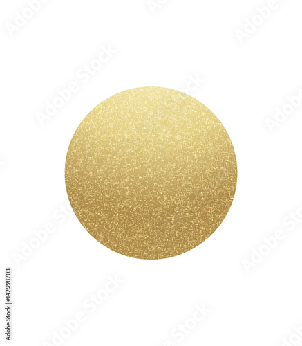 Gold speckled circle. Vector design element