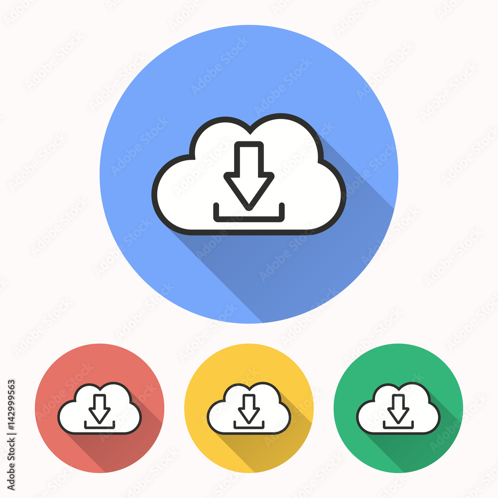 Cloud download - vector icon. Cloud download - vector icon.