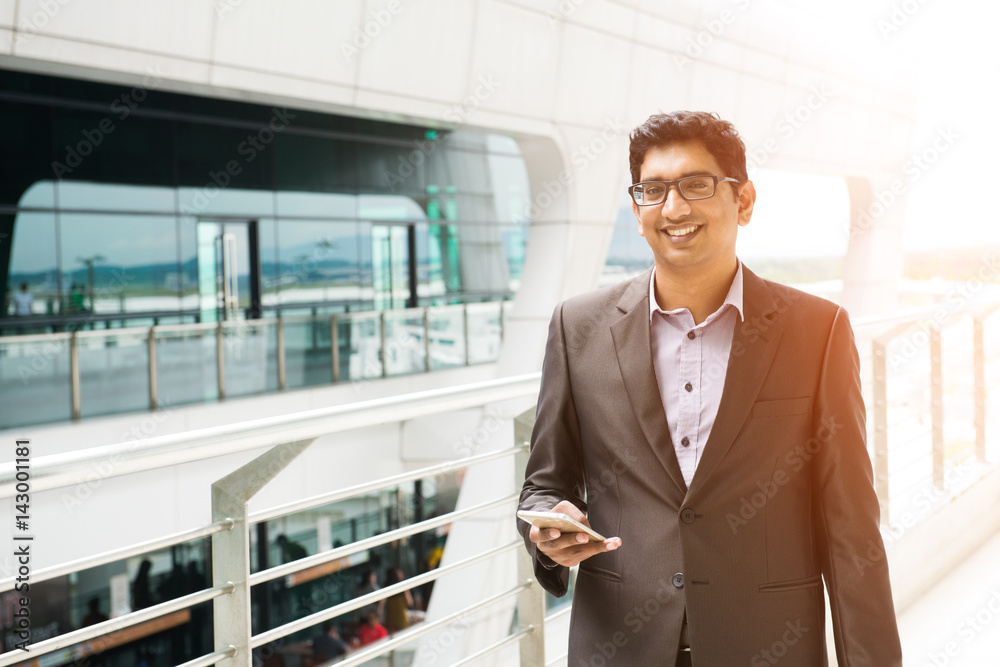 Fototapeta premium indian male walking at airport