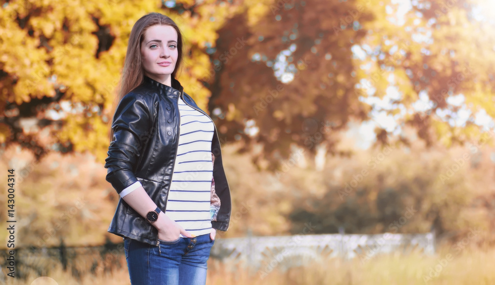 fashion young girl in the park fashion young girl in the park