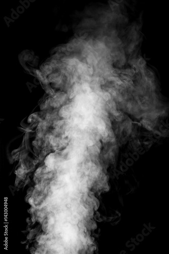 Movement of smoke with background is dark. Abstract background.