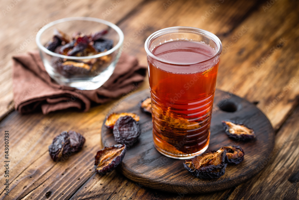 Prune drink, dried plums extract, fruits beverage Prune drink, dried plums extract, fruits beverage