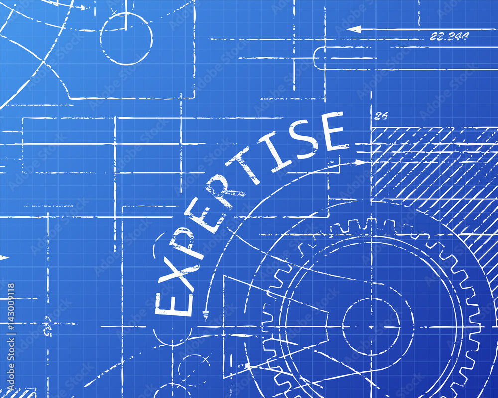 Obraz premium Expertise Blueprint Machine