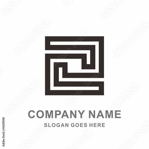 Geometric Infinity Square Cube Box Morocco Pattern Interior Motif Architecture Business Company Stock Vector Logo Design Template 