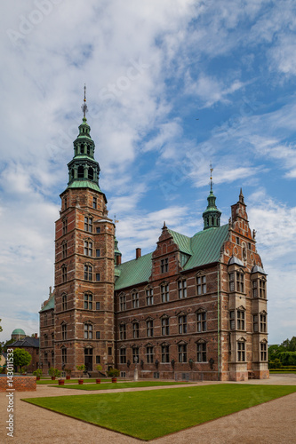 Rosenborg castle, Copenhagen. Sunny summer day view.