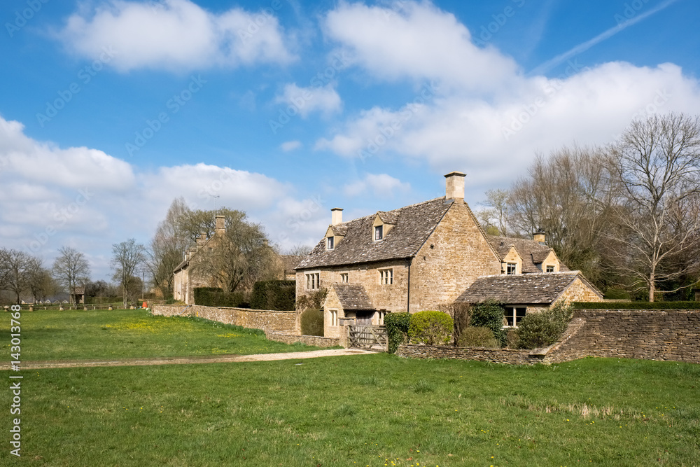 Picturesque Wyck Rissington Village in the Cotswolds Picturesque Wyck Rissington Village in the Cotswolds