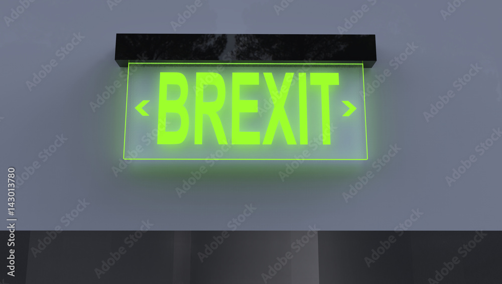 Concept 3D Illustration of Britain Exiting EU Concept 3D Illustration of Britain Exiting EU