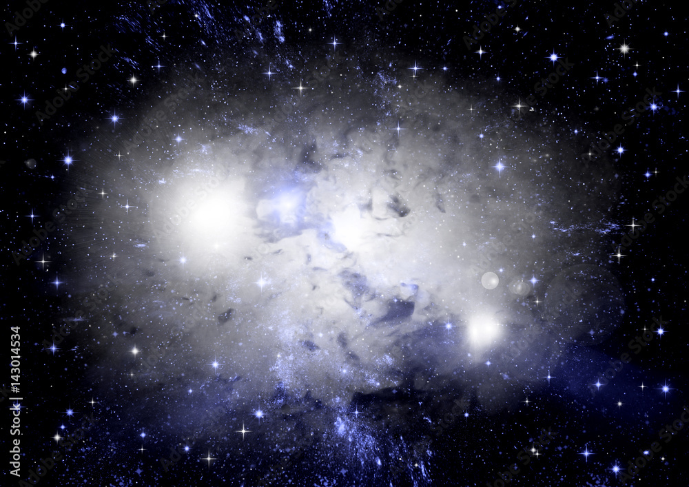 galaxy in a free space galaxy in a free space