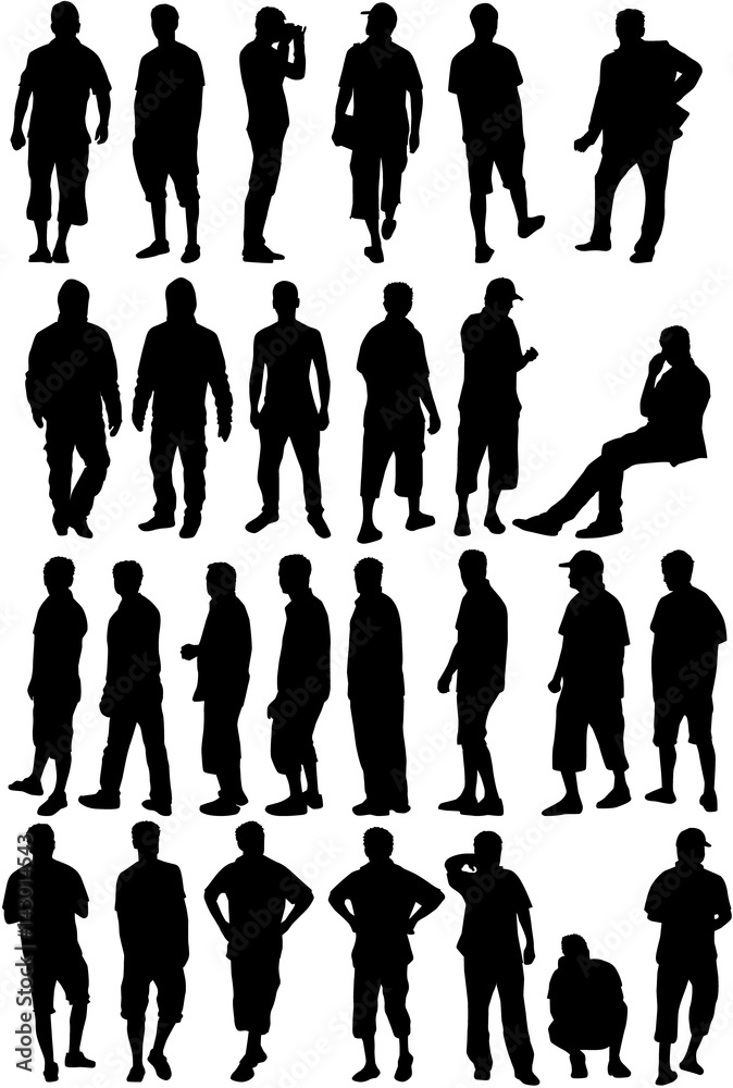 Silhouette of a man. Silhouette of a man.