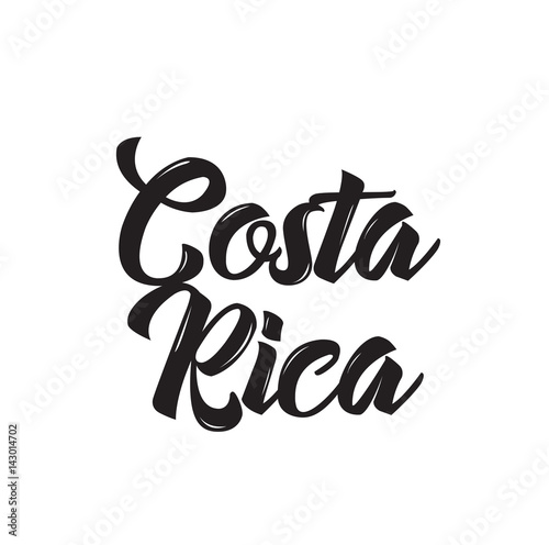costa rica, text design. Vector calligraphy. Typography poster.