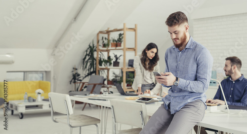 Businessman Using Phone