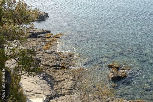 Obraz na plátně clear waters and Mediterranean reef, Italy