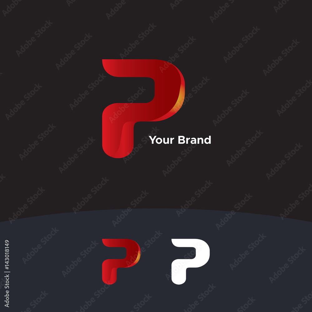 letter P logo various style letter P logo various style