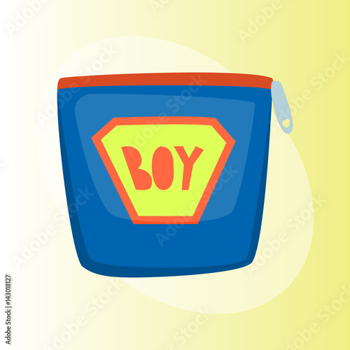 Purse blue wallet with money vector ico for shopping buy business financial payment bag and accessory object trendy cash wealth vector illustration.