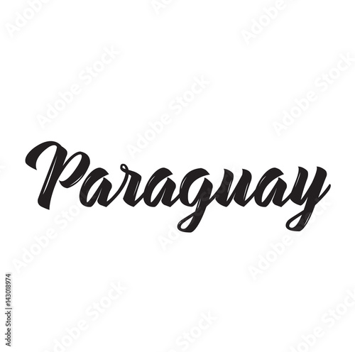 paraguay, text design. Vector calligraphy. Typography poster.