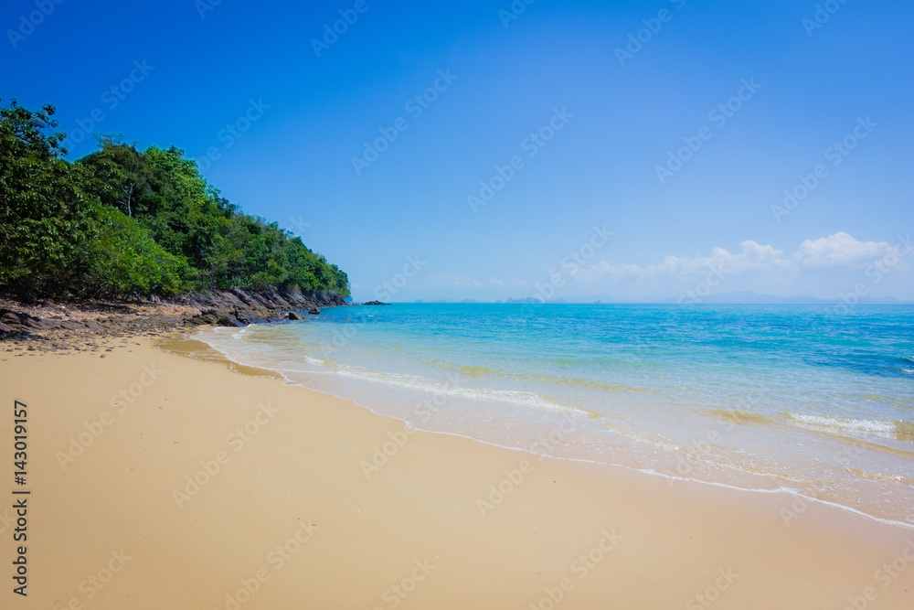 beach with sea at Andaman Sea, Phang Nga,Thailand