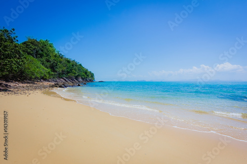 beach with sea at Andaman Sea  Phang Nga Thailand