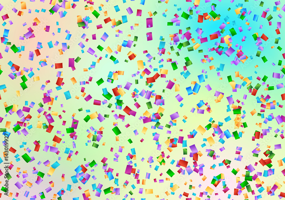 Anniversary celebration background with multicolored confetti
