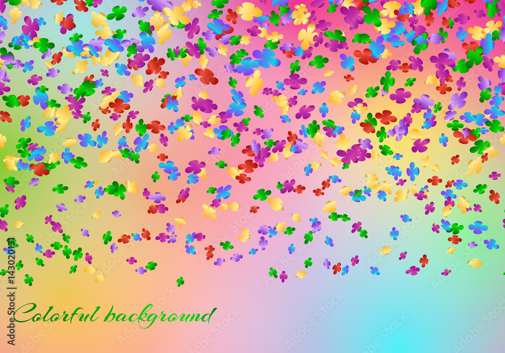 Anniversary celebration background with confetti in the air

