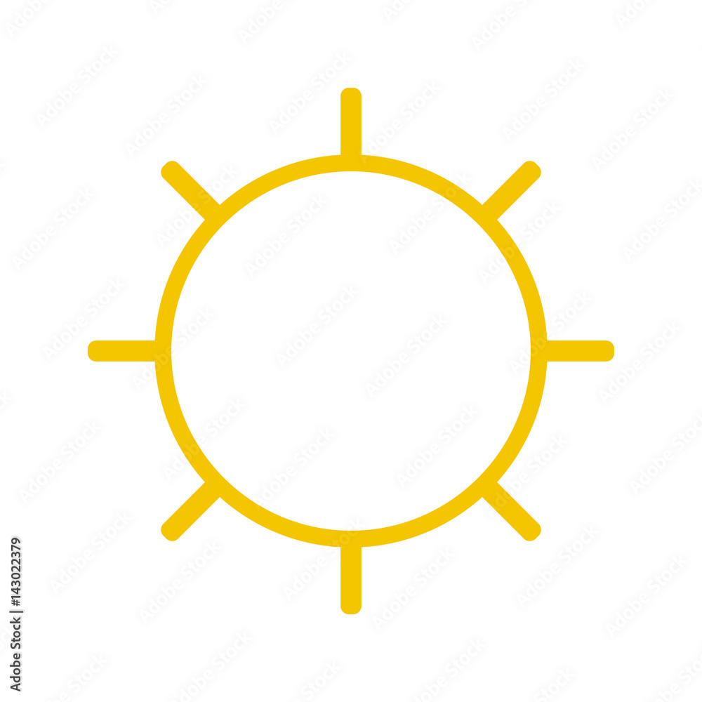 Sun symbol straight join yellow