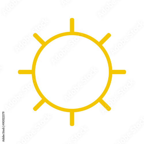 Sun symbol straight join yellow