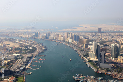 Dubai The Creek Luftaufnahme Luftbild © Markus Mainka
