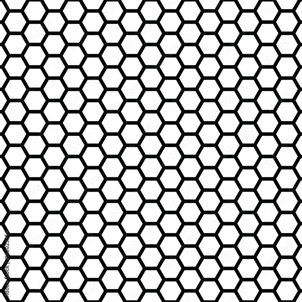 black_and_white_pattern_hexagon