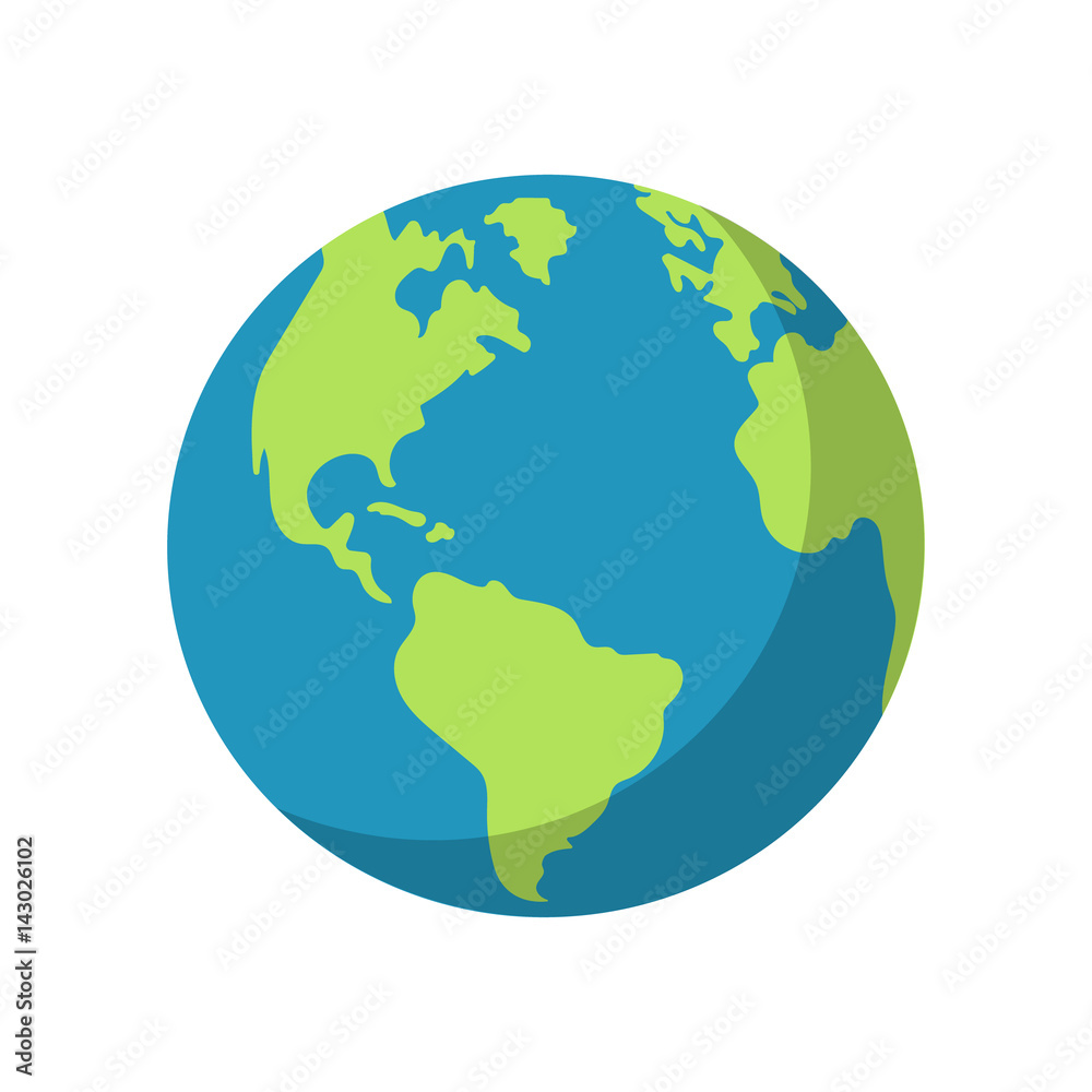 Vector illustration of a planet Earth.