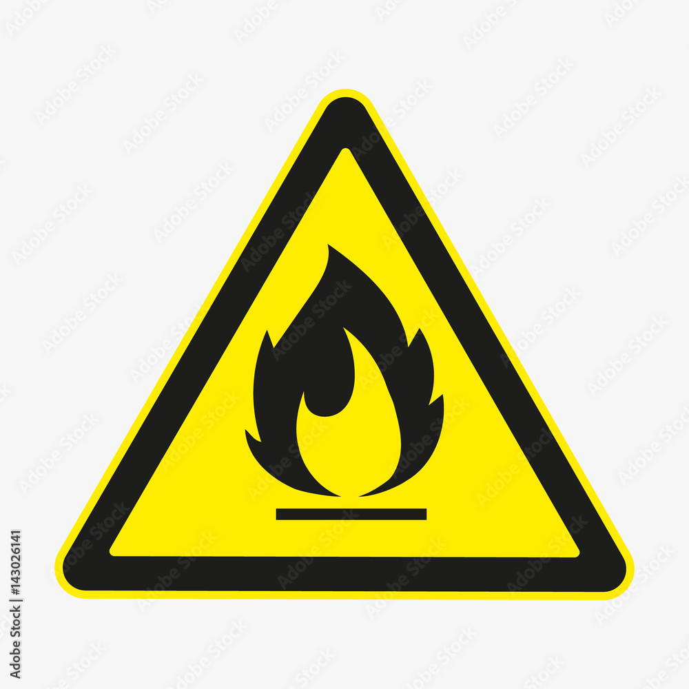Fire. Danger sign. Flat design. Vector. Isolated. Fire. Danger sign. Flat design. Vector. Isolated.