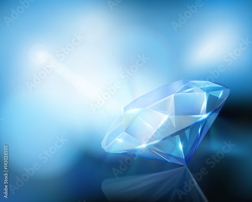 Large diamond. Vector illustration.