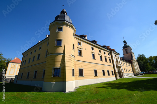 Obraz na płótnie Cistercian Abbey in Rudy near Racibórz in Poland w salonie